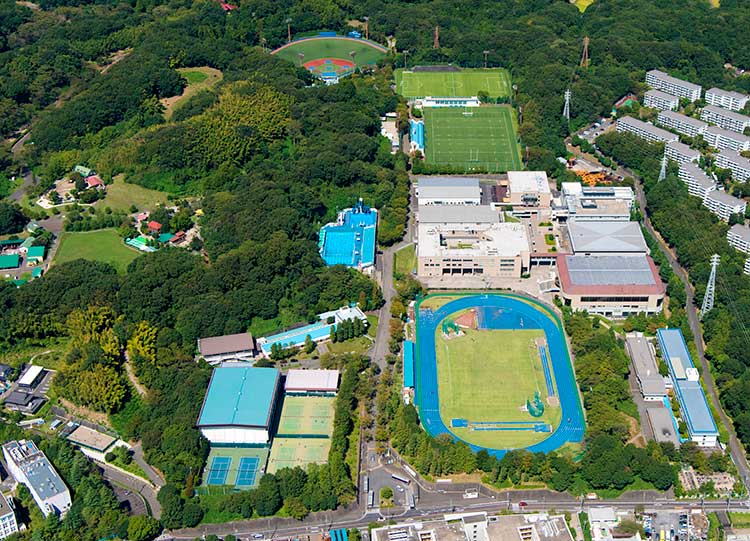 日本体育大学キャンパス空撮写真